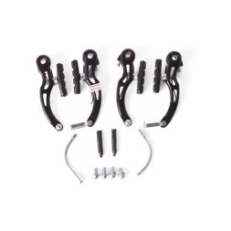 Тормоза V-Brake в сборе, набор: передние/задние, сталь, черный