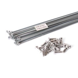 Велосипедные спицы 173 мм, оцинкованные, комплект, 2.0 мм, с ниппелями, 18 шт