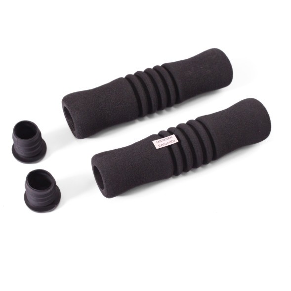 Грипсы велосипедные New Vision SZ-B025, 127 мм, неопреновые, анатомические, черный