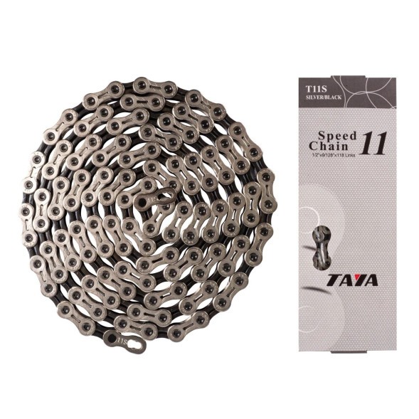 Цепь велосипедная Taya TS-11S, 11 скор., 118L, 1/2&amp;quot;x 9/128&amp;quot;, с замком, инд. упаковка