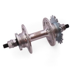 Втулка велосипедная Wang Zheng WZ-A263RB 1S silver, задняя, TRACK FIX, алюминиевая, Flip-Flop, с гайками, 36H, ось 3/8&amp;quot;x120x165 мм, на промподшипнике, box