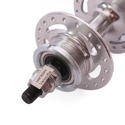 Втулка велосипедная Wang Zheng WZ-A263RB 1S silver, задняя, TRACK FIX, алюминиевая, Flip-Flop, с гайками, 36H, ось 3/8&amp;quot;x120x165 мм, на промподшипнике, box