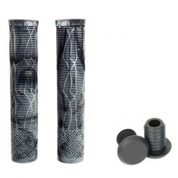 Велогрипсы Hualong HL-G132-Black-White, для BMX, 166 мм, резиновые, противоскользящие, двухцветная комбинация, Box