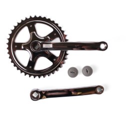 Система шатунов Golden Swallow HDL-S140, звезда на 40 зубов, 1/2"х3/32", 165 мм, пятилучевая, под квадрат, хром