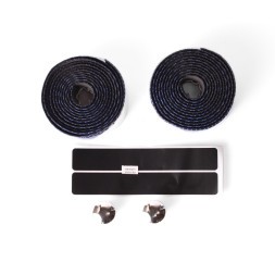 Обмотка руля KMS Silicone/EVA, 30х2150 мм, с барендами, клеевая основа, черный/синий