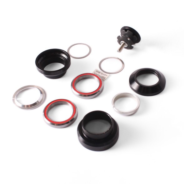 Рулевой вело набор Kenli KL-B208, 9 деталей, безрезьбовая, 1 1/8&amp;quot;x34x30 мм, высота 29.5 мм, промподшипники, алюминий