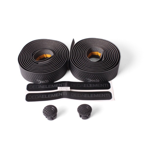 Лента на руль для велосипеда Deda Mistral Tape, с торцевыми заглушками, черная