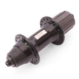 Втулка задняя Wang Zheng WZ-A281RQ black-32, ось 3/8"х135x145 мм, алюминиевая, под V-брейк, под кассету 8/10 скоростей, на эксцентрике, 32 отверстия,  б/уп.