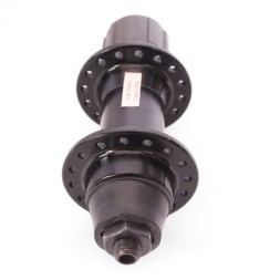 Втулка задняя Wang Zheng WZ-A281RQ black-32, ось 3/8"х135x145 мм, алюминиевая, под V-брейк, под кассету 8/10 скоростей, на эксцентрике, 32 отверстия,  б/уп.