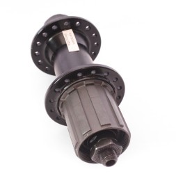 Втулка задняя Wang Zheng WZ-A281RQ black-32, ось 3/8"х135x145 мм, алюминиевая, под V-брейк, под кассету 8/10 скоростей, на эксцентрике, 32 отверстия,  б/уп.