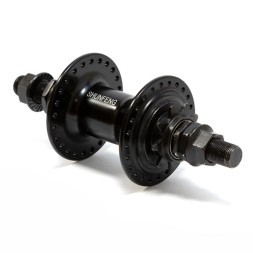 Втулка задняя Shunfeng SF-A213R black, ось 3/8"х135x175 мм, алюмин., под V-брейк, под трещотку, с гайками, 36 отверстий, промподшипники, черная