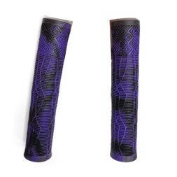 Грипсы велосипедные Hualong HL-G132-Black-Violet, для BMX, 166 мм, резиновые, противоскользящие, двухцветная комбинация, торг. уп.