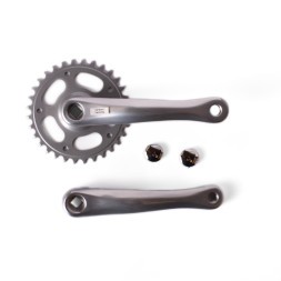 Система шатунов велосипедная, 32T зубьев, 165 мм, квадрат, алюминий, серый