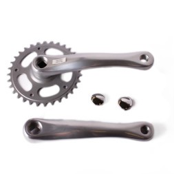 Система шатунов велосипедная, 32T зубьев, 165 мм, квадрат, алюминий, серый