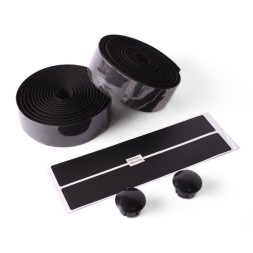 Лента на руль для велосипеда HL-GR28-1, с торцевыми заглушками, 30х1900 мм, черный