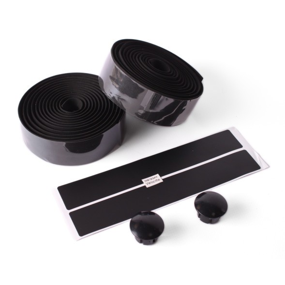 Лента на руль для велосипеда HL-GR28-1, с торцевыми заглушками, 30х1900 мм, черный