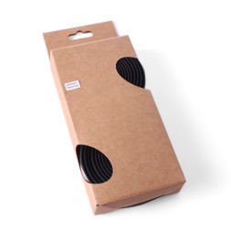 Лента на руль для велосипеда HL-GR28-1, с торцевыми заглушками, 30х1900 мм, черный