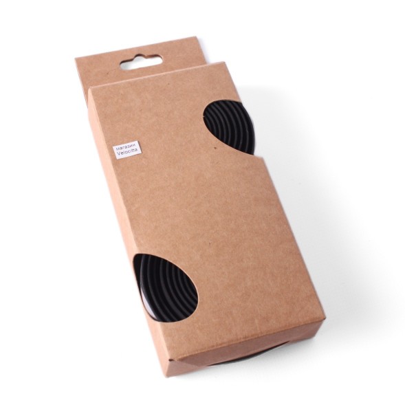 Лента на руль для велосипеда HL-GR28-1, с торцевыми заглушками, 30х1900 мм, черный