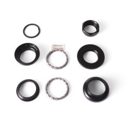 Рулевой набор велосипедный Kenli KL-B202, 1" 5/32"x16, 8 деталей, резьбовая, 22.2x30x27 мм, подшипники, высота 33 мм, сталь