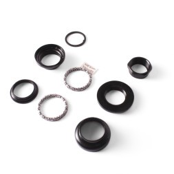 Рулевой набор велосипедный Kenli KL-B202, 1" 5/32"x16, 8 деталей, резьбовая, 22.2x30x27 мм, подшипники, высота 33 мм, сталь