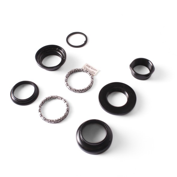 Рулевой набор велосипедный Kenli KL-B202, 1&amp;quot; 5/32&amp;quot;x16, 8 деталей, резьбовая, 22.2x30x27 мм, подшипники, высота 33 мм, сталь