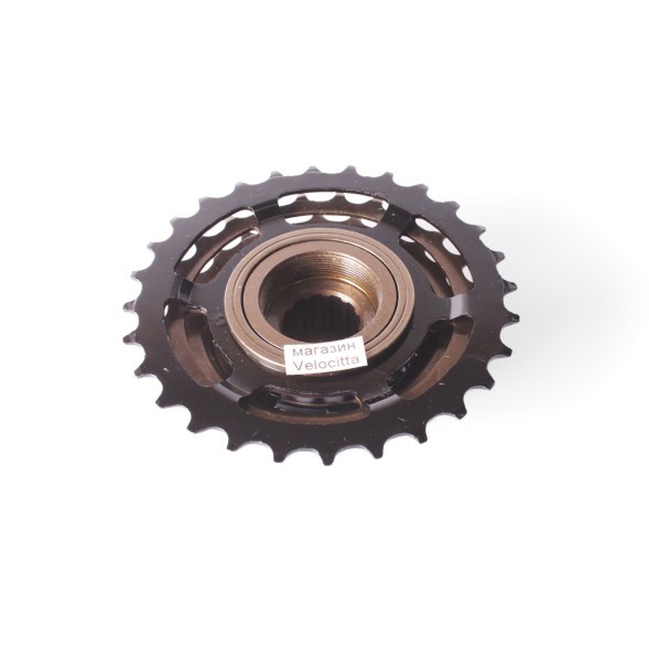 Трещотка велосипедная SunRun, 8 скоростей, 13-28T, черно-коричневая