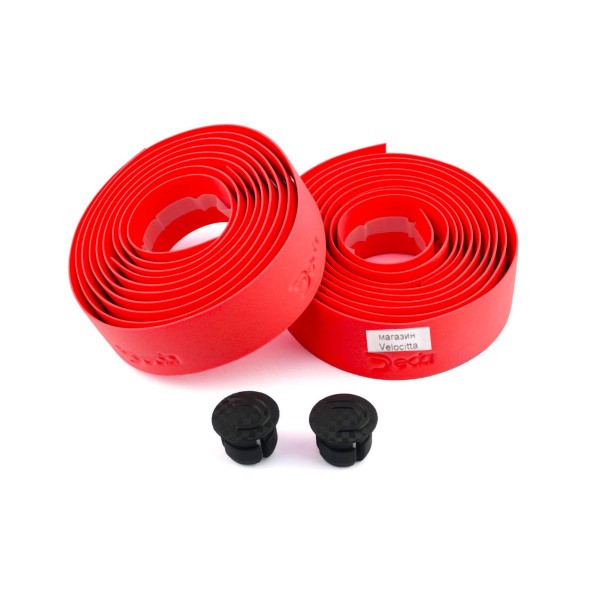 Обмотка руля Deda Tape, Fuego Red, огненно-красный, 180 см, 42 гр., с заглушками