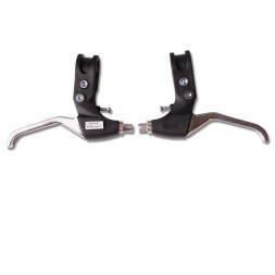 Комплект тормоза V-Brake в сборе, набор: ручки металл, стальные передние/задние тормоза, тросики, черный