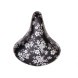 Седло велосипедное HF-AZ-0801A, 245х210 мм, на пружинах, с замком, Comfort, Black/Flower