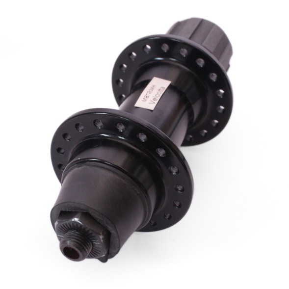 Втулка велосипедная Wang Zheng WZ-A281RQ black, задняя, ALU, под V-br, под кассету 8/10скоростей, с эксцентриком, 36 отверстий, ось 3/8&amp;quot;х135x145 мм, торг. уп.