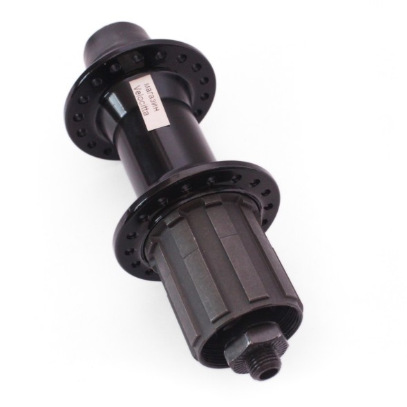 Втулка велосипедная Wang Zheng WZ-A281RQ black, задняя, ALU, под V-br, под кассету 8/10скоростей, с эксцентриком, 36 отверстий, ось 3/8&amp;quot;х135x145 мм, торг. уп.