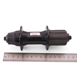 Втулка велосипедная Wang Zheng WZ-A281RQ black, задняя, ALU, под V-br, под кассету 8/10скоростей, с эксцентриком, 36 отверстий, ось 3/8"х135x145 мм, торг. уп.