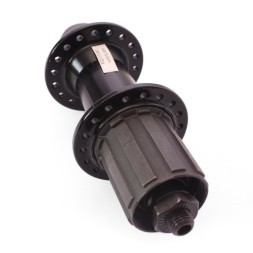 Втулка велосипедная Wang Zheng WZ-A281RQ black, задняя, ALU, под V-br, под кассету 8/10скоростей, с эксцентриком, 36 отверстий, ось 3/8"х135x145 мм, торг. уп.