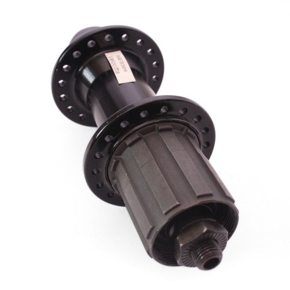 Втулка велосипедная Wang Zheng WZ-A281RQ black, задняя, ALU, под V-br, под кассету 8/10скоростей, с эксцентриком, 36 отверстий, ось 3/8&amp;quot;х135x145 мм, торг. уп.