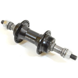 Втулка задняя Shunfeng SF-A213R black, ось 3/8&amp;quot;х135x175 мм, алюмин., под V-брейк, под трещотку, на гайках, 36 отверстий, пром.подшипники, б/уп.