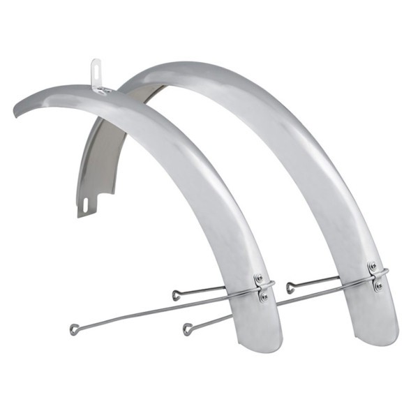 Велосипедные крылья FD-S26-0-SH, 26&amp;quot;, комплект переднее/заднее, металлические, с &amp;quot;усами&amp;quot;, хром HD-5