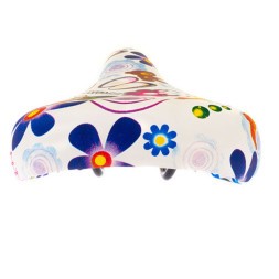 Седло детское TRIX Little Princess, 230х140 мм, бело-разноцветное