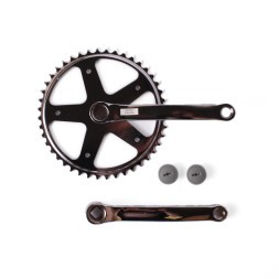 Система шатунов Golden Swallow HDL-S140, односкоростная, 44T, 1/2&amp;quot;x1/8&amp;quot;, 165 мм, под квадрат, хром