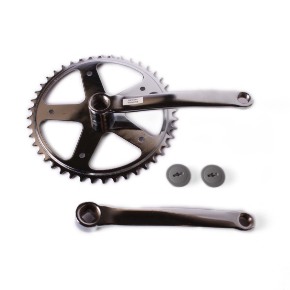 Система шатунов Golden Swallow HDL-S140, односкоростная, 44T, 1/2&amp;quot;x1/8&amp;quot;, 165 мм, под квадрат, хром