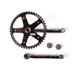 Система шатунов Golden Swallow HDL-S140, односкоростная, 44T, 1/2&amp;quot;x1/8&amp;quot;, 165 мм, под квадрат, хром