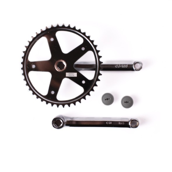 Система шатунов Golden Swallow HDL-S140, односкоростная, 44T, 1/2&amp;quot;x1/8&amp;quot;, 165 мм, под квадрат, хром