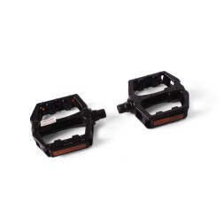 Педали велосипедные Protek, алюминиевые, литые, широкие, облегченные, 83x83 мм, черный