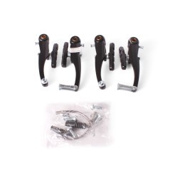 Набор тормоза V-Brake, комплект: передний+задний, алюминий, черный