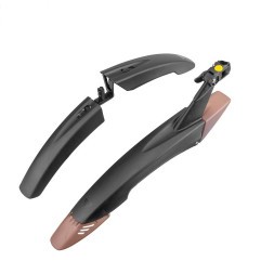 Комплект крыльев XGNB-065, 26&amp;quot;-29&amp;quot;, MTB, ширина 90 мм, с регулирировкой, брызговиками, черный/коричневый