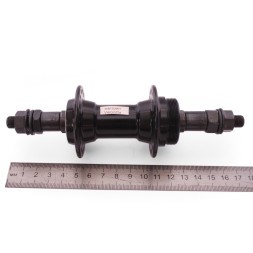 Втулка задняя Wang Zheng WZ-A201R black-32, ось 3/8"х135x175 мм,под V-brake, под трещотку, на гайках, 32H, алюминиевая, б/уп.