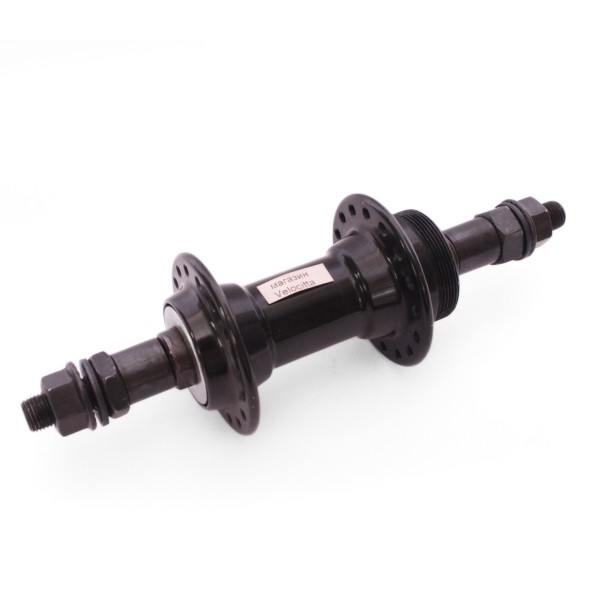 Втулка задняя Wang Zheng WZ-A201R black-32, ось 3/8&amp;quot;х135x175 мм,под V-brake, под трещотку, на гайках, 32H, алюминиевая, б/уп.