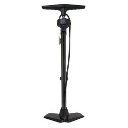 Насос велосипедный Bee Pump P32B-10, ручной-напольный, под ниппель AV/FV, с манометром, 32x600 мм, алюминий, Black