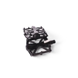 Педали Protek, "ПАУК", МТВ, рамка алюминий, резьба 9/16", со светоотражателями, широкие, 90x85 мм, черный