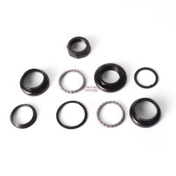 Рулевой набор Kenli KL-B206, 9 деталей, 1 1/8", 28.6x34x30 мм, с подшипниками 5/32"x20 мм, высота 38 мм, сталь