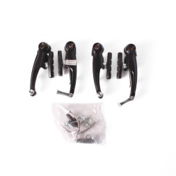 Набор ободных тормозов V-Brake, комплект: передний+задний, алюминий, черный